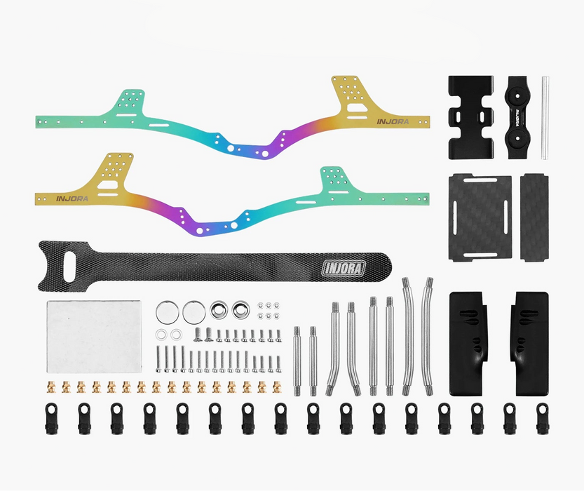 INJORA Rainbow LCG Chassis Kit for Axial SCX24 1/24 (Titanium)