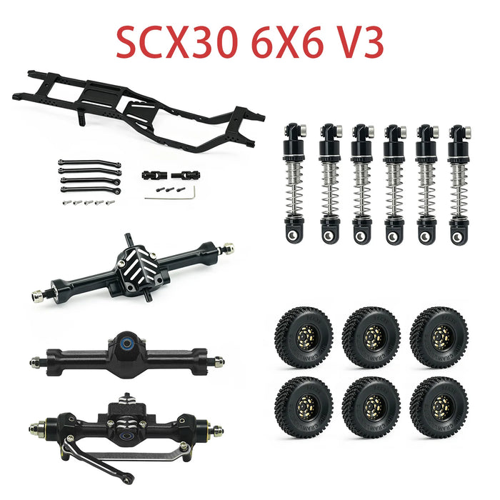 Upgrades 6X6 Chassis Set for Stock Axial SCX30 1/30