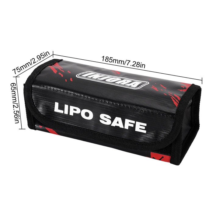INJORA 185x75x65mm LiPo Battery Safe Bag Storage Pouch