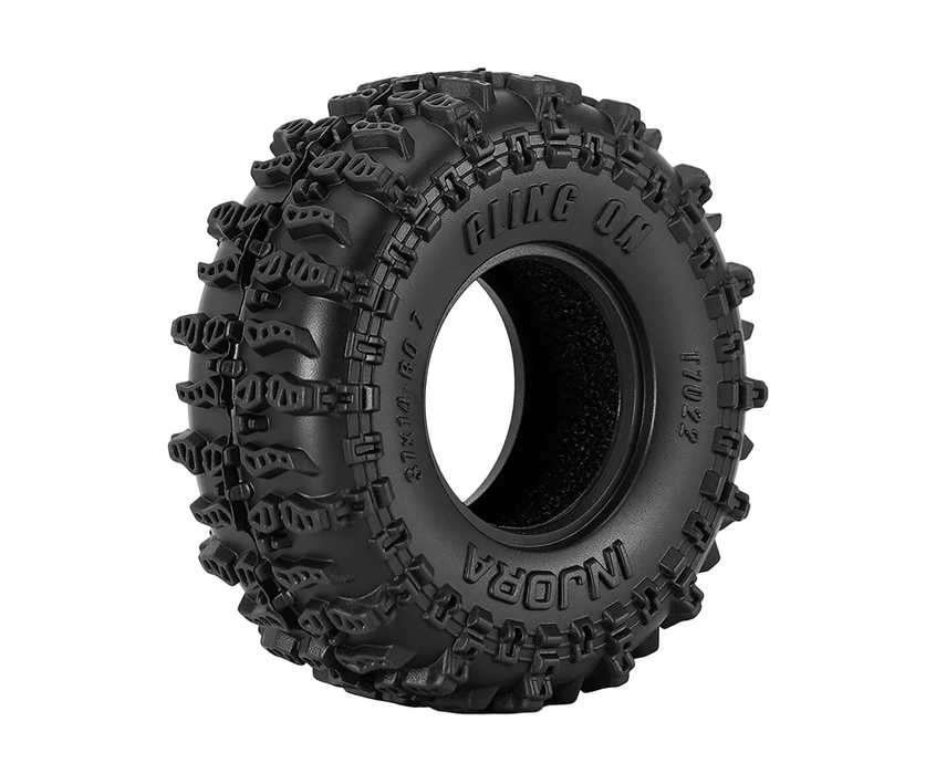INJORA 4PCS 0.7" 37x14mm Cling On Tires 1/30