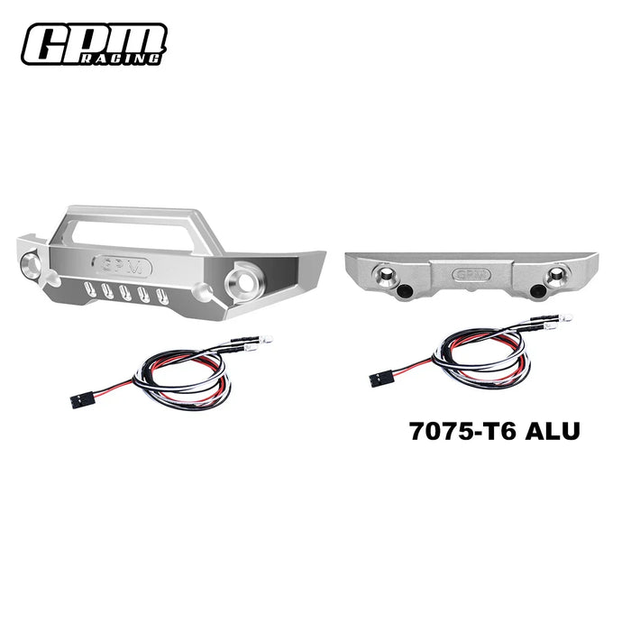 GPM Front & Rear Bumper w/Led Lights for Traxxas Mini Maxx 1/16 (Alu)