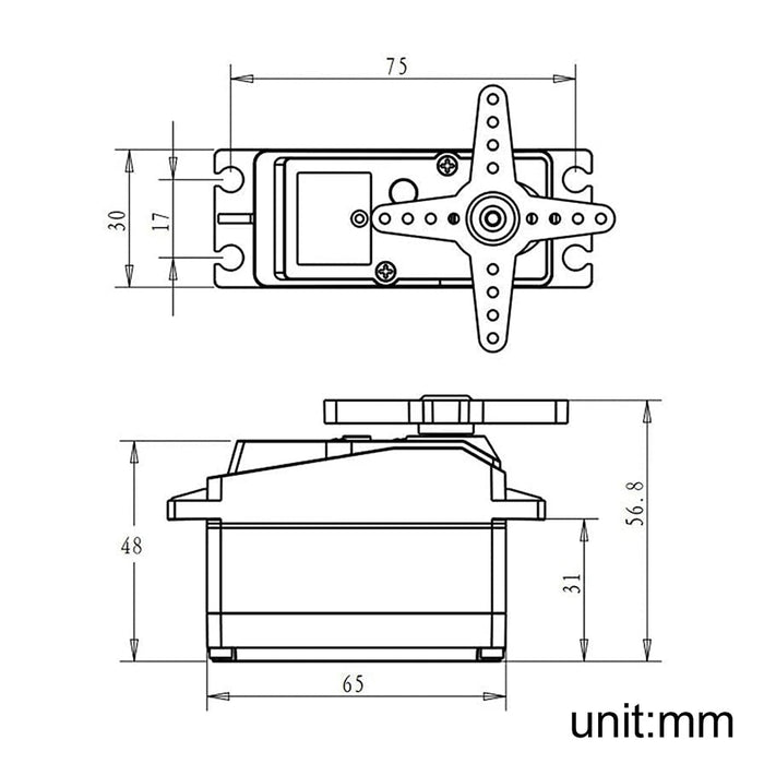 DSServo Servo numérique étanche à couple élevé 60Kg