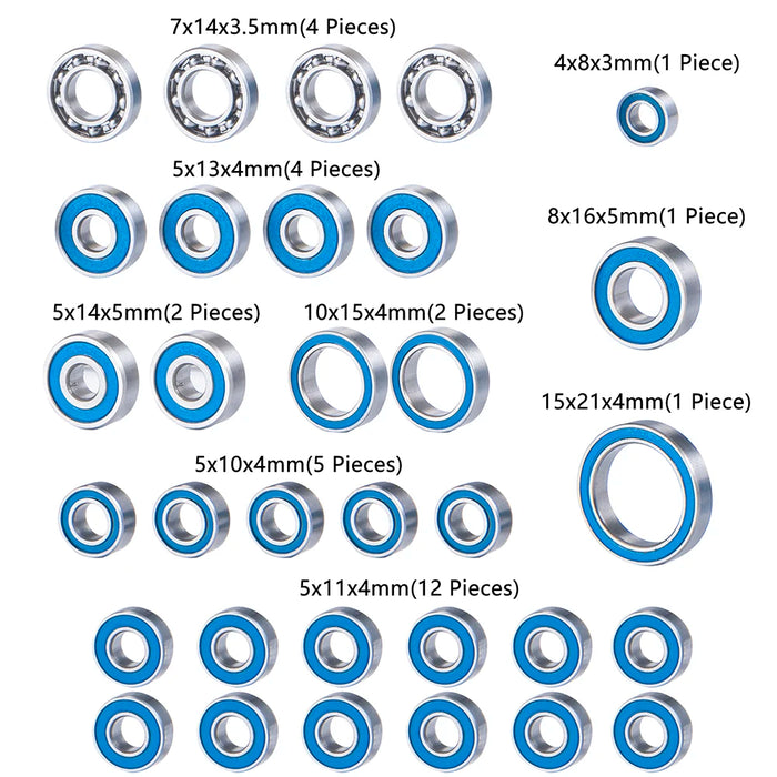 32PCS Sealed Bearing Set for Axial Capra 1.9 1/10