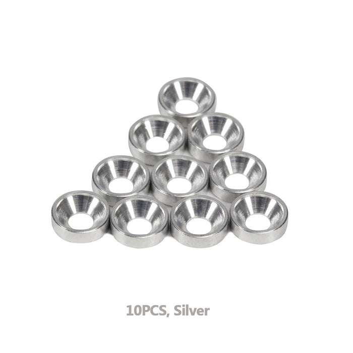 M3 Flat Round Head Screws Countersunk Washers (Alu)