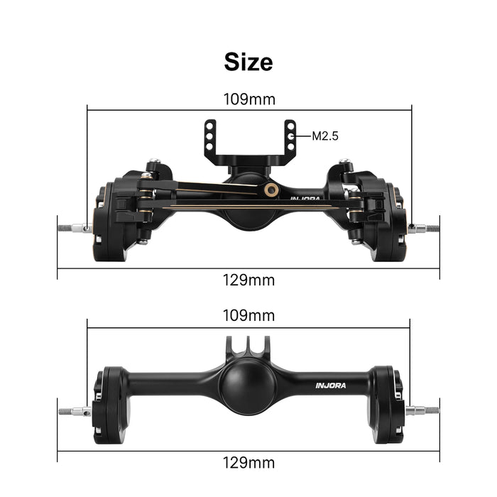 INJORA Planet Portal Axles w/ Double Joint Shafts for Redcat Ascent-18 APEX 1/18