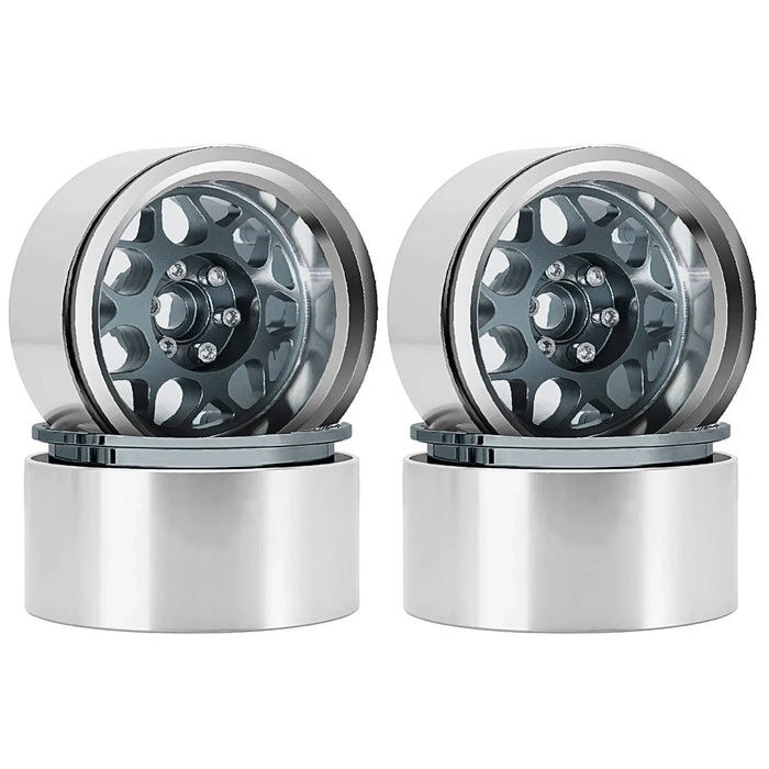 4PCS 2.2" 64x35mm Beadlock Wheels Crawler 1/10 (Metal)