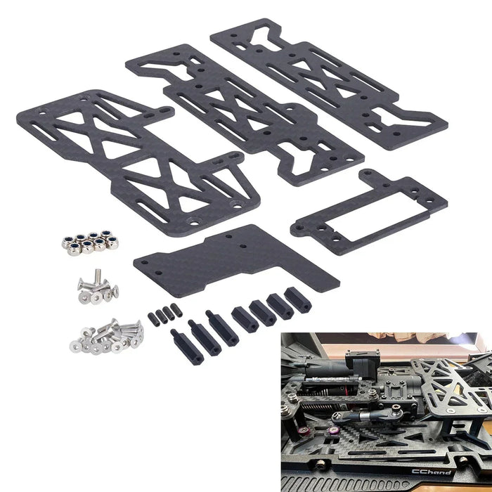 Battery Plate & Servo Mount Kit for Vanquish VS4-10 1/10 (Koolstofvezel)