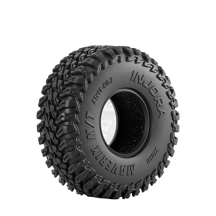 INJORA 4PCS 0.7" 41x14mm MAVERIX M/T Crawler Tires 1/30