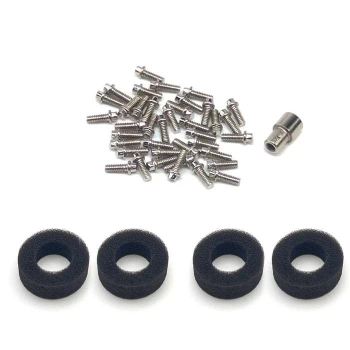 4PCS 0.7'' Beadlock Wheel Set for AXIAL SCX30 1/30 (Rubber, Messing)