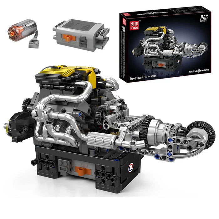 Mould King 10207 PAG Supersportwagen V12 Motor Bausteine (761 Stück)