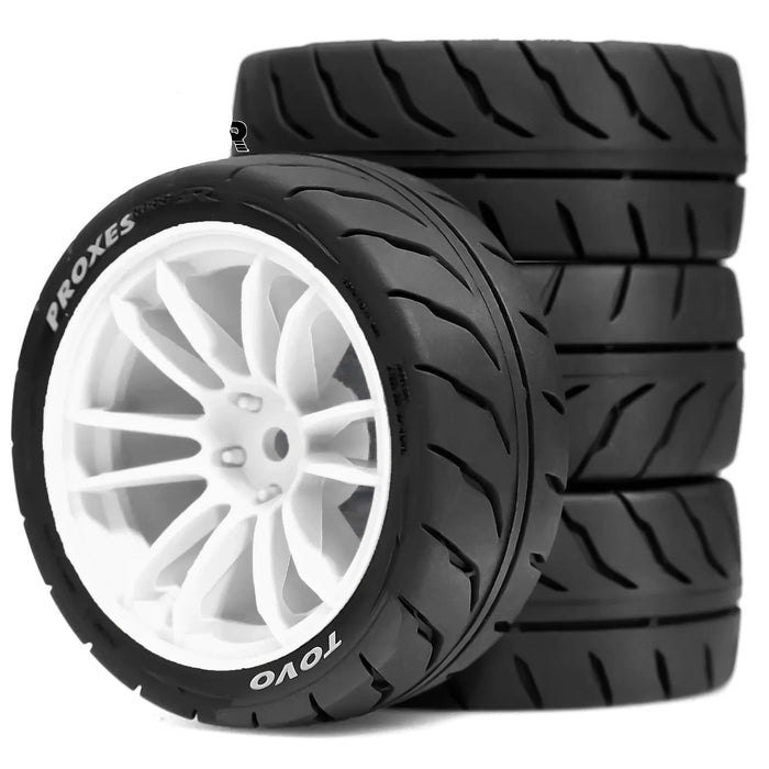 4PCS 68x27mm 1/10 Touring/Drift Wheels Set (Plastic, Rubber)