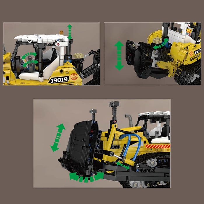 Mould King 19019 PR 756 Bulldozer Model Building Blocks (1200 Stukken)