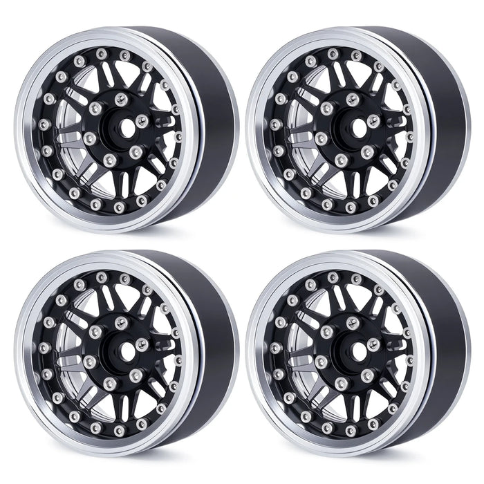 Fimonda 4PCS 1.9" 55.5x29.6mm Beadlock Wheel Crawler Rims 1/10