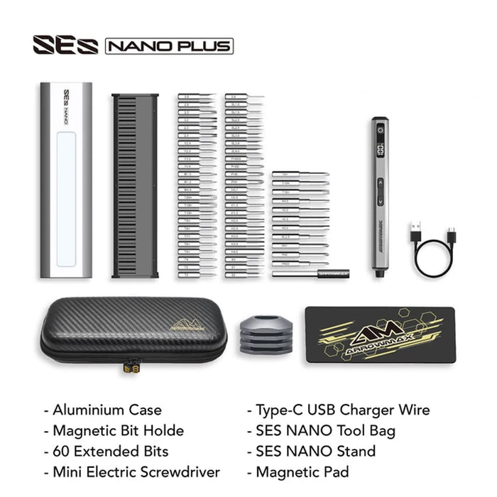 ARROWMAX SES Nano 60 in 1 Mini Electric Cordless Screwdriver Set