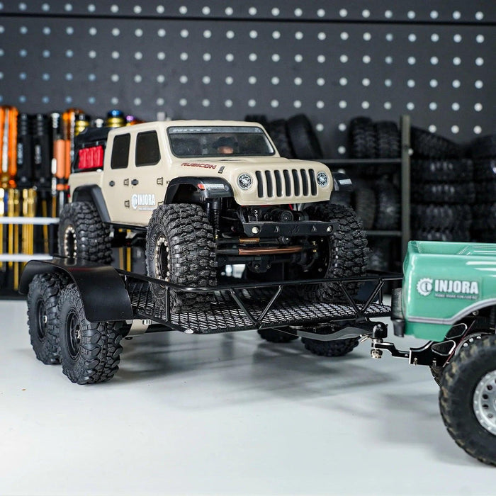 INJORA Support d'attelage pour remorque 1/24 (Métal)