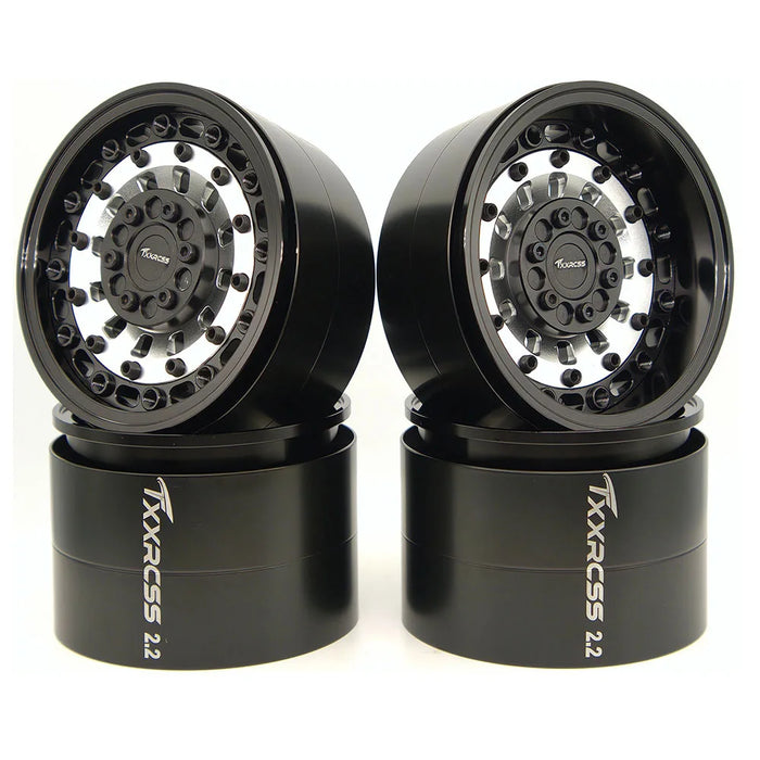 TxxRcss 4PCS 2.2" 61.5x40mm Beadlock Wheel Rims 1/10 (Alu)