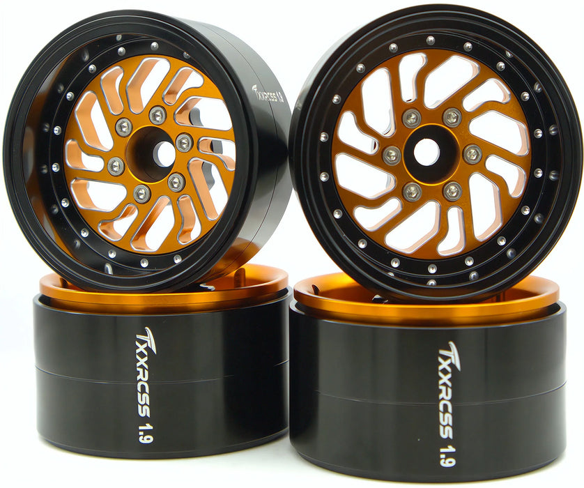 TxxRcss 4PCS 1.9" 55.5x31mm Beadlock Wheel Rims 1/10 (Alu)