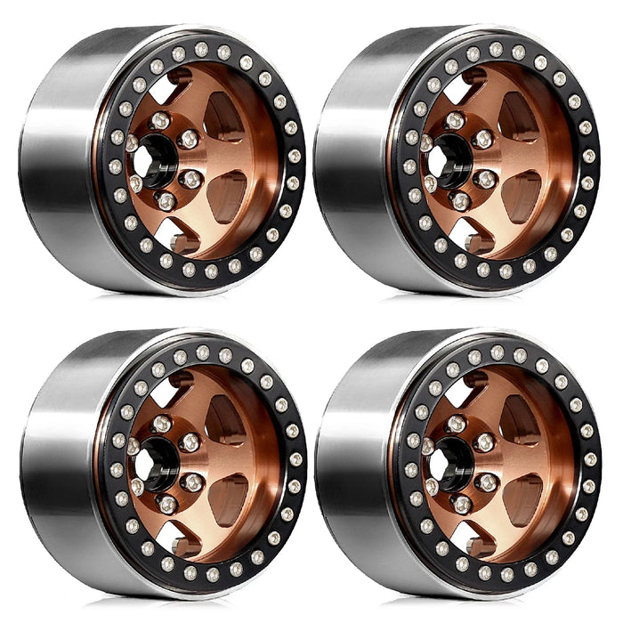 4PCS 1.9" 56x23mm 1/10 Crawler Beadlock Wheels (Metal)