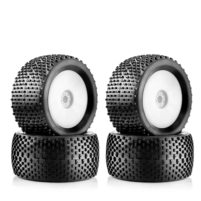4PCS 140x70mm 1/8 Truggy Wheels Set (Plastic, Rubber)
