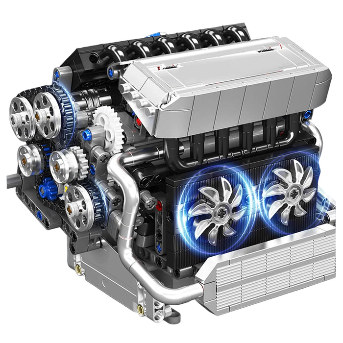 Mould King 10213 Motorized S55 Inline-6 Engine Building Blocks (744 Stukken)