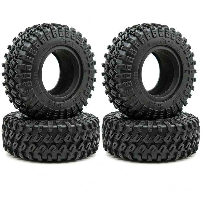 TxxRcss 4PCS 1.3" 60x21mm Sticky Soft Crawler Tires 1/18/24