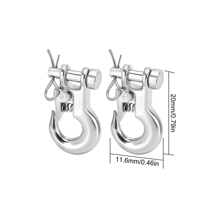 2PCS INJORA Winch Hook Tow Hook 1/10 (Metal)