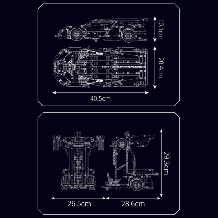Mould King 15057 Voiture de sport Poison (1365 pièces)