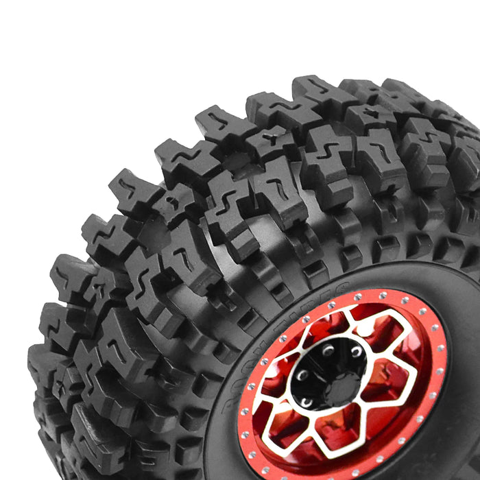 4PCS 1.9" 120x45mm 1/10 Crawler Wheels Set (Metaal, Rubber)