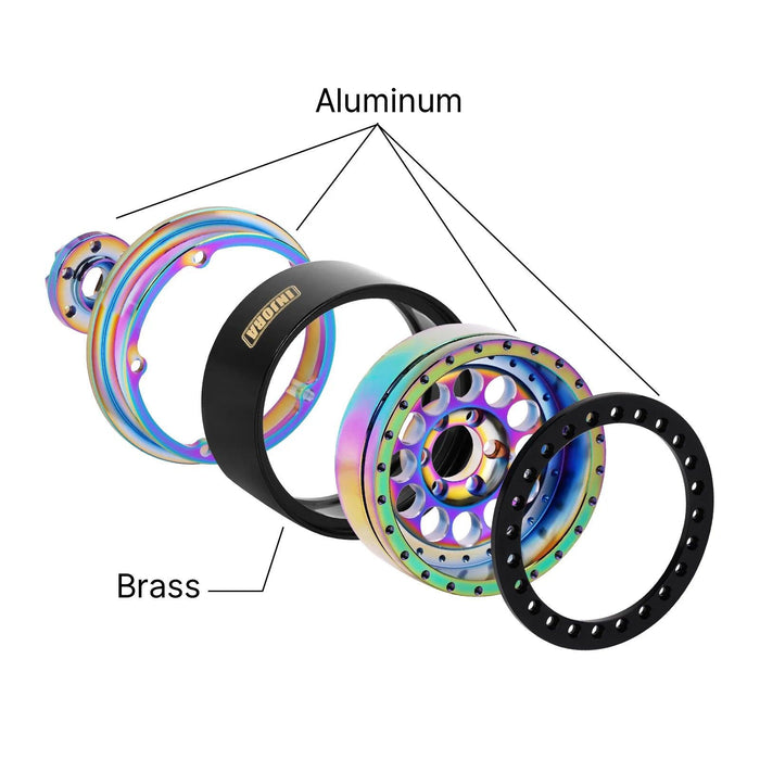 4PCS INJORA 2.2" 61x35mm 1/10 Crawler Beadlock Wheels