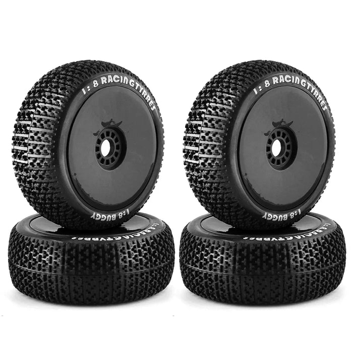 4PCS 116x45mm 1/8 Buggy Wheels Set (Plastic, Rubber)