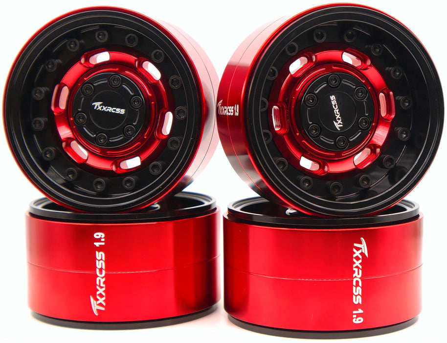 TxxRcss 4PCS 1.9" 55x27mm Beadlock Wheels Rims 1/10 (Alu)