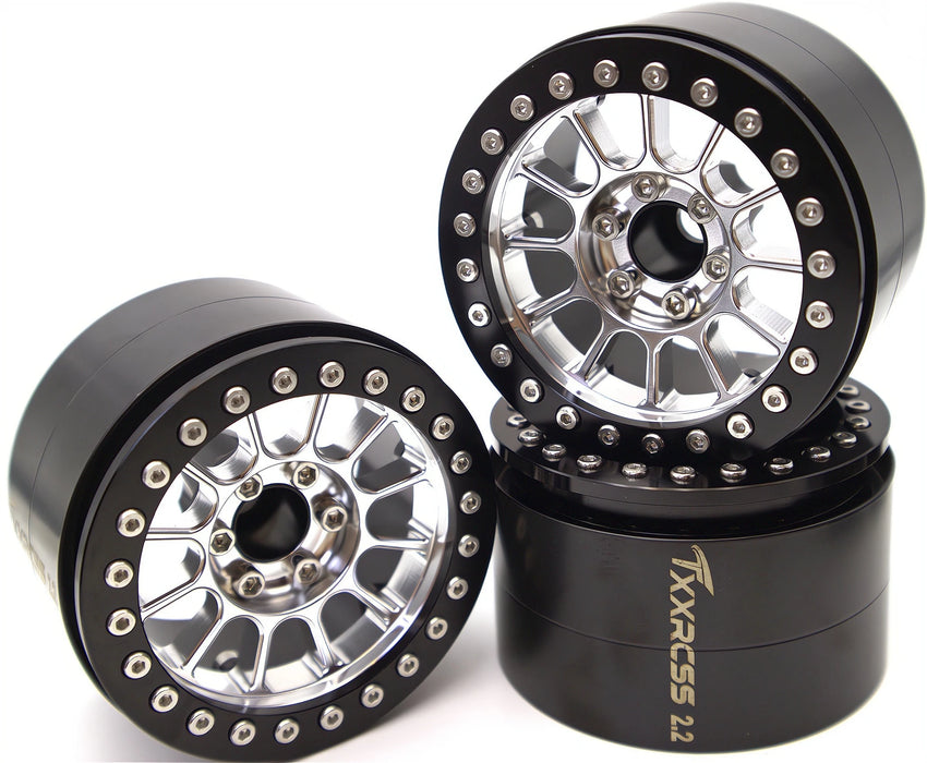 TxxRcss 4PCS 2.2" 61.5x40.5mm Beadlock Wheel Rims 1/10 (Alu)