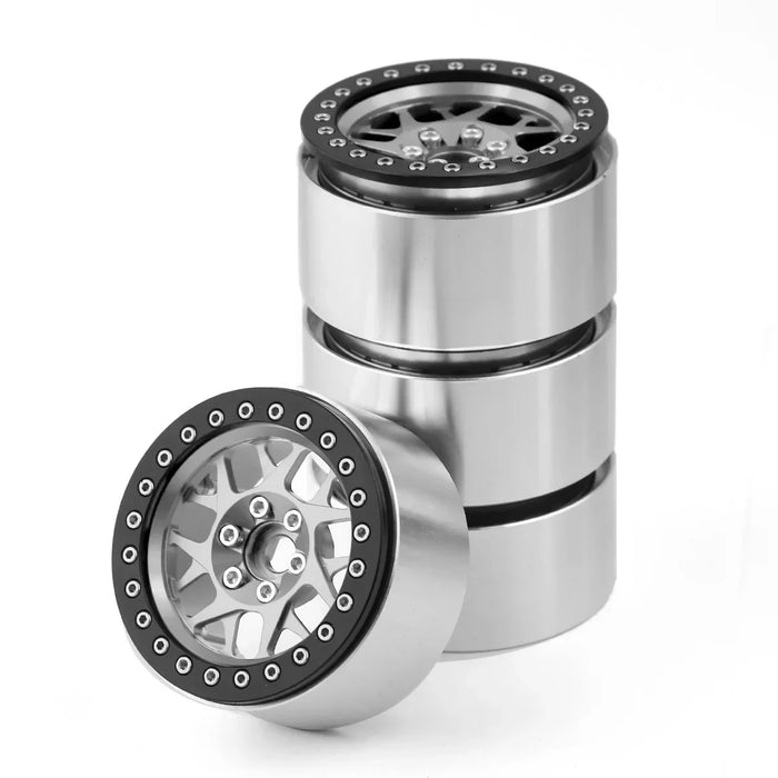 4PCS 2.2" 65x35mm 1/10 Crawler Beadlock Wheels Set (Metal)