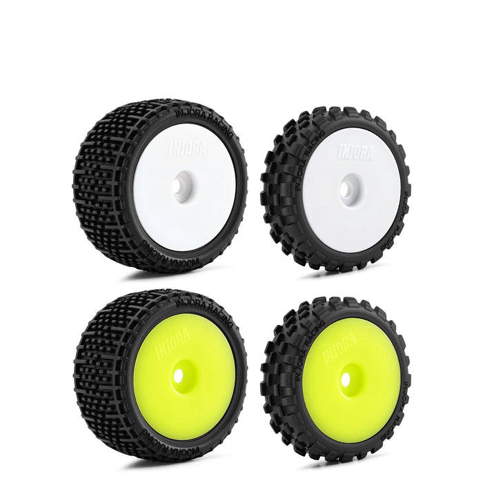 INJORA Pin Buggy Tires & Wheels for Losi Micro-B/T 1/28/24