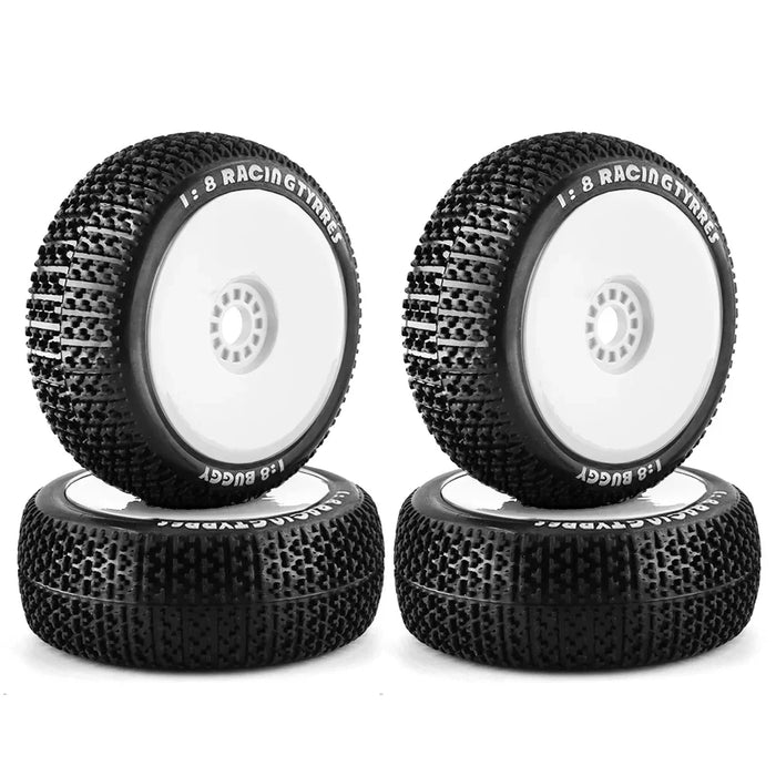 4PCS 116x45mm 1/8 Buggy Wheels Set (Plastic, Rubber)