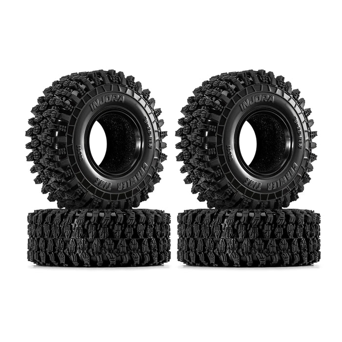 INJORA 4PCS 1.3" 70x26mm Crawler Tires 1/18 1/24