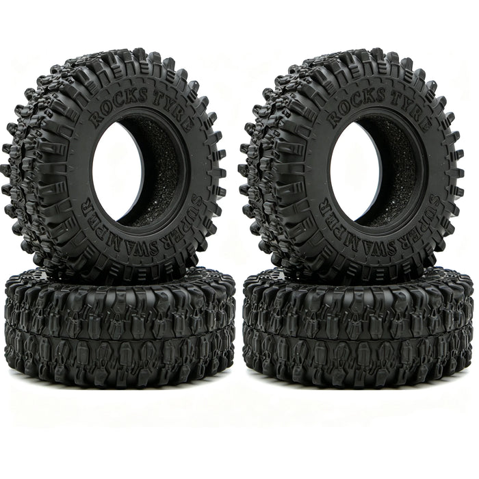 TxxRcss 4PCS 1.0" 52x19mm Sticky Soft Tires 1/18/24