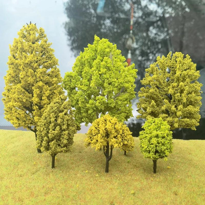 100PCS 3-16cm Simulation Tree Model