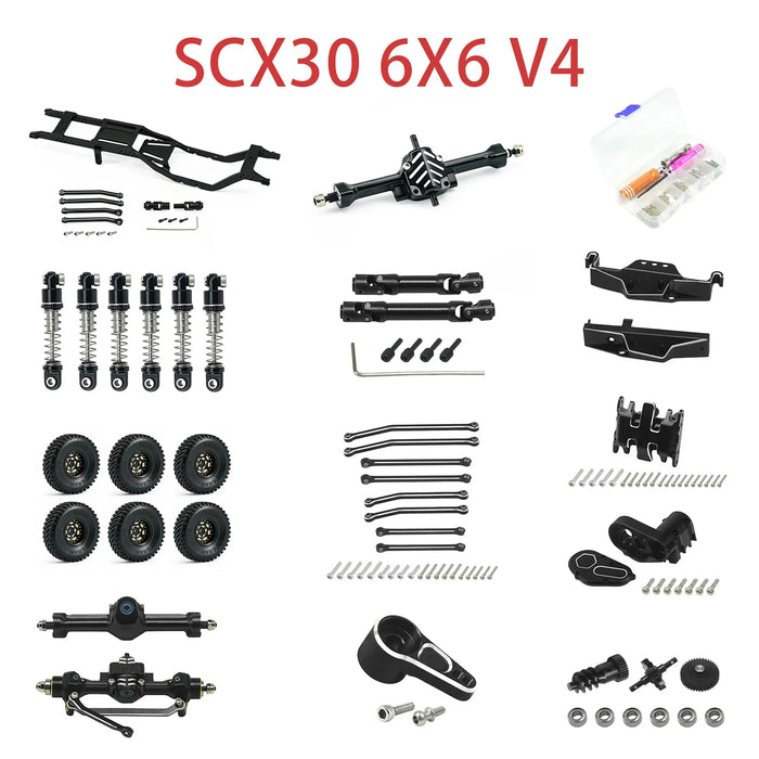 Upgrades 6X6 Chassis Set for Stock Axial SCX30 1/30