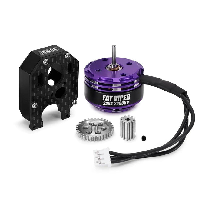 Moteur sans balais INJORA Fat Viper 2204 Outrunner avec support pour Axial SCX24 1/24