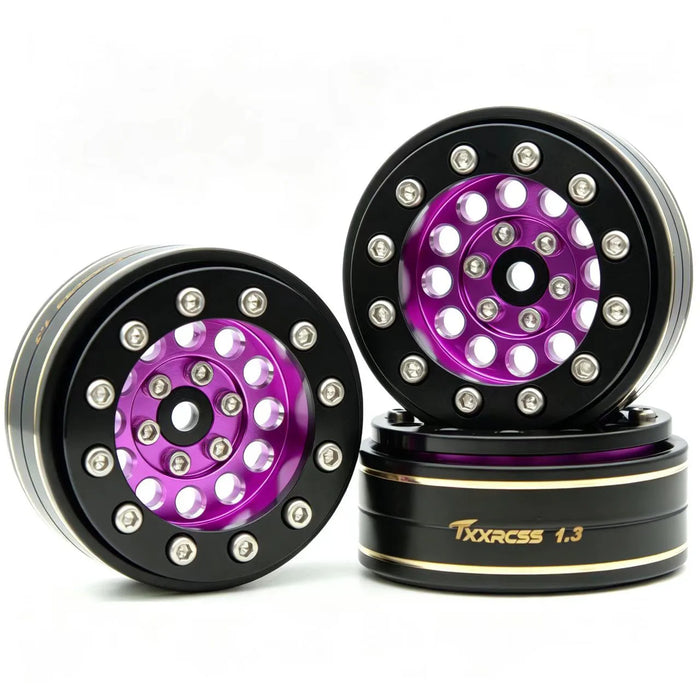 TxxRcss 4PCS 1.3" 36.8x16.5mm Beadlock Wheel Rims 1/18/24 (Alu)