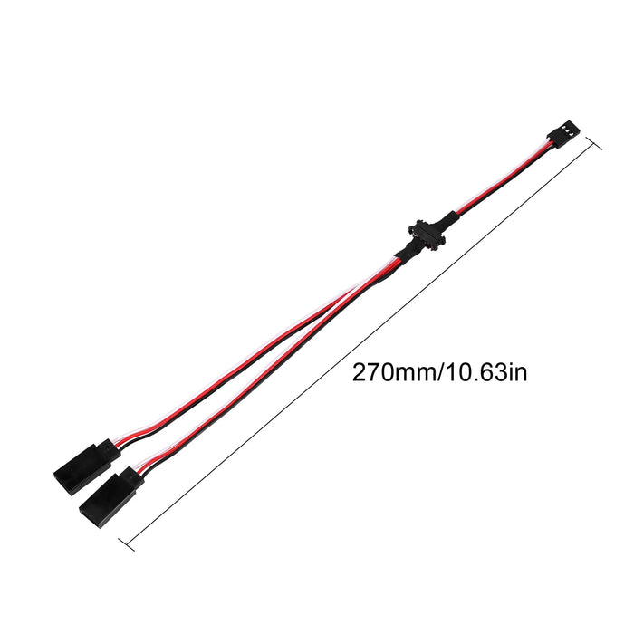 INJORA Magnetic Snap-on JR Extension Cable 1-to-2 Y Cable
