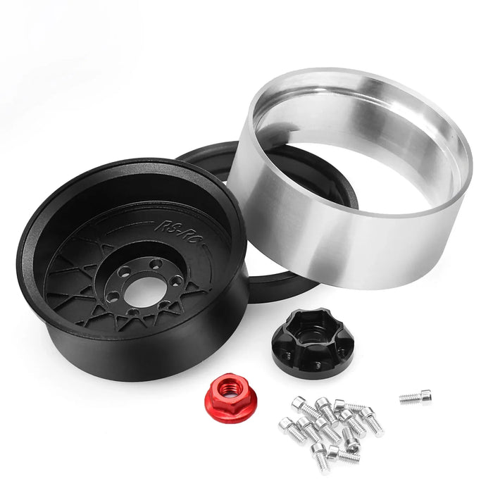 4PCS 2.2" 63x33mm 1/10 Crawler Beadlock Wheels Set (Metal)