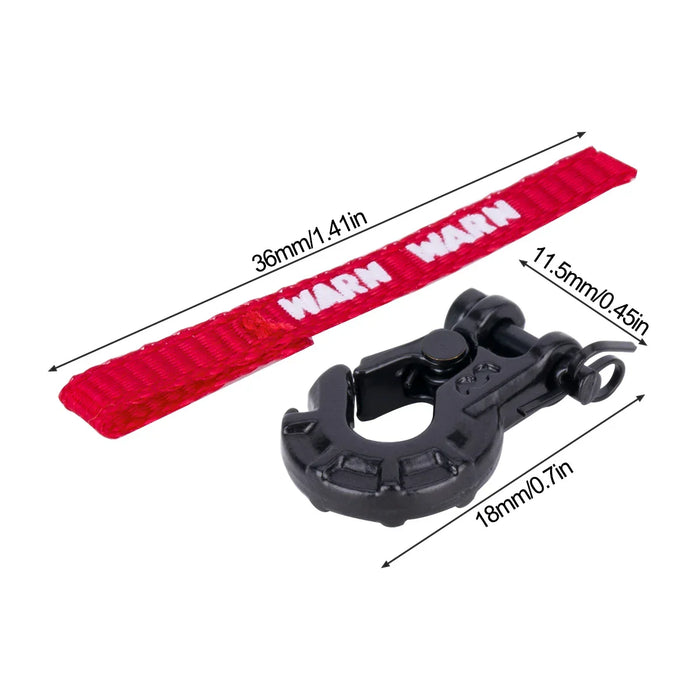 1/10 Winch Hook w/Winch Pull Strap (Metaal)