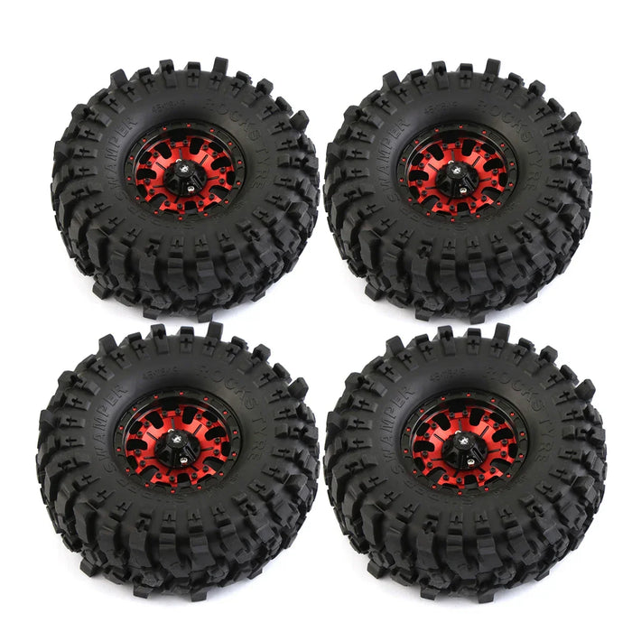 4PCS 1.9" 118x45mm 1/10 Crawler Beadlock Wheels Set (Metaal, Rubber)