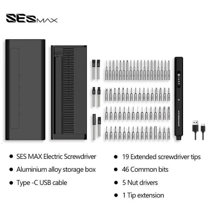 ARROWMAX SES Max Precision Electric Rechargeable Cordless Screwdriver Set