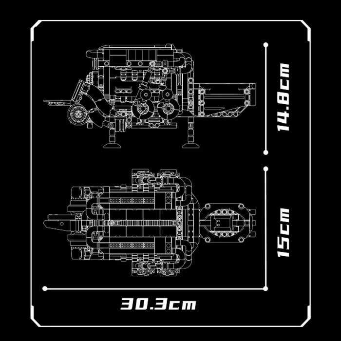 Mould King 10163 W16 Moteur Blocs de Construction (955 Pièces)