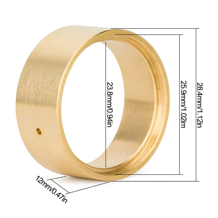 4PCS 64g Beadlock Wheel Clamp Ring for Axial TRX4M SCX24 1/18 1/24 (Messing)