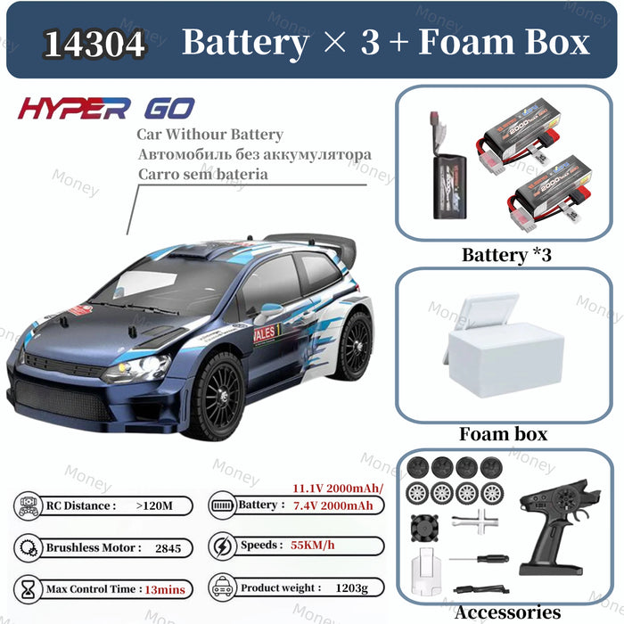 MJX HYPER GO 14304 1/14 Voiture de rallye/dérive PNP