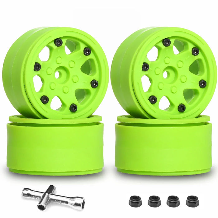 4PCS 1.9" 56x28mm 1/10 Crawler Beadlock Wheels (Plastic)